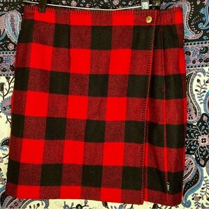 Woolrich Buffalo Check wool skirt
